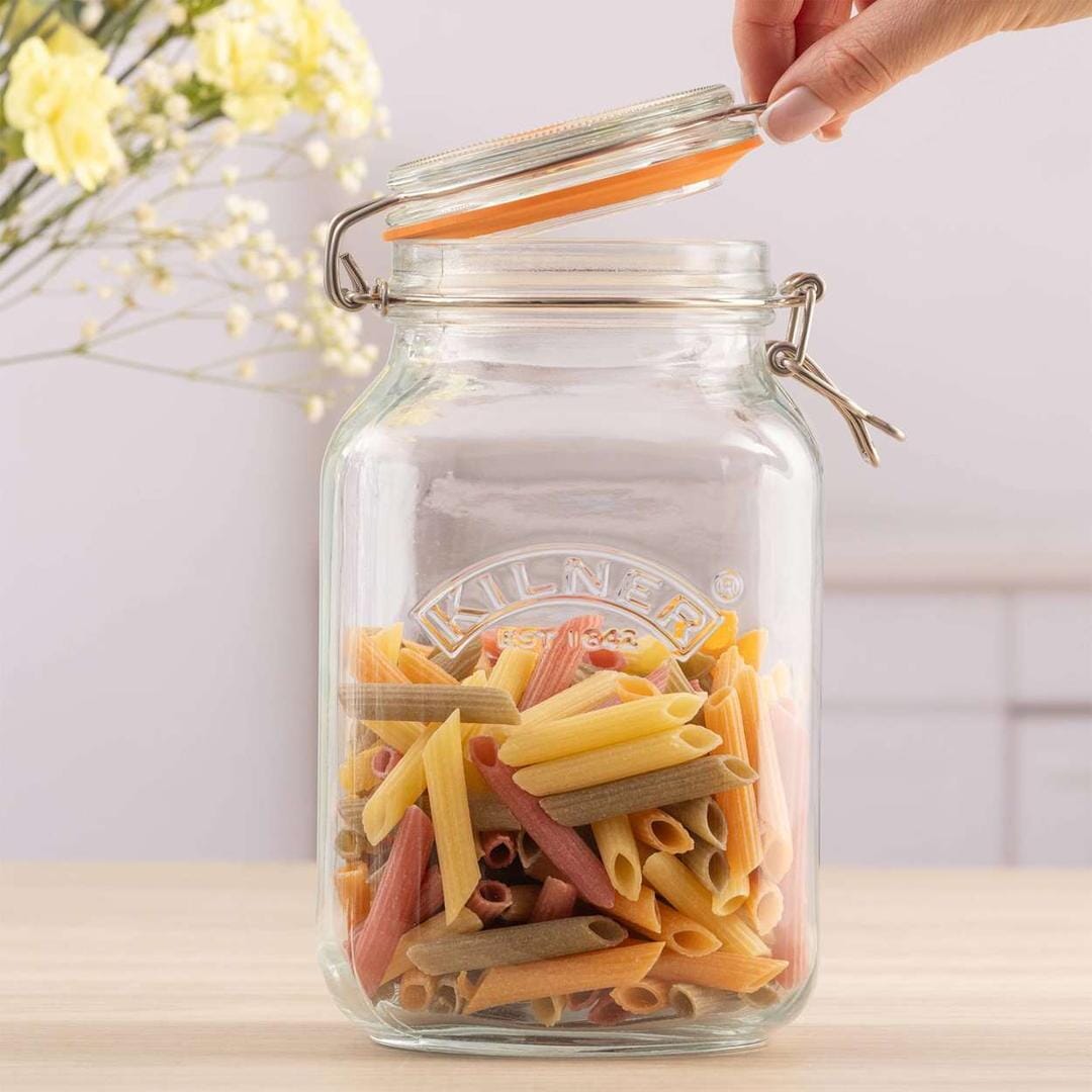 Kilner Square Clip Top Jar 2 Litre Preserving Jars The Cooks Kitchen 