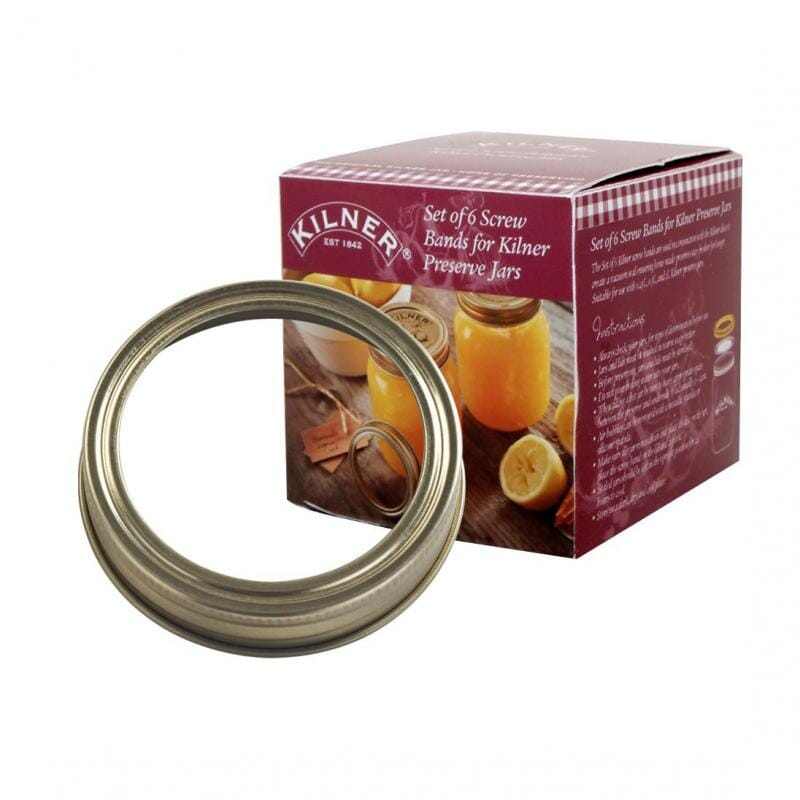Kilner Preserve Screw Lid Bands Pack Of 6 Lids & Seals The Cooks Kitchen 