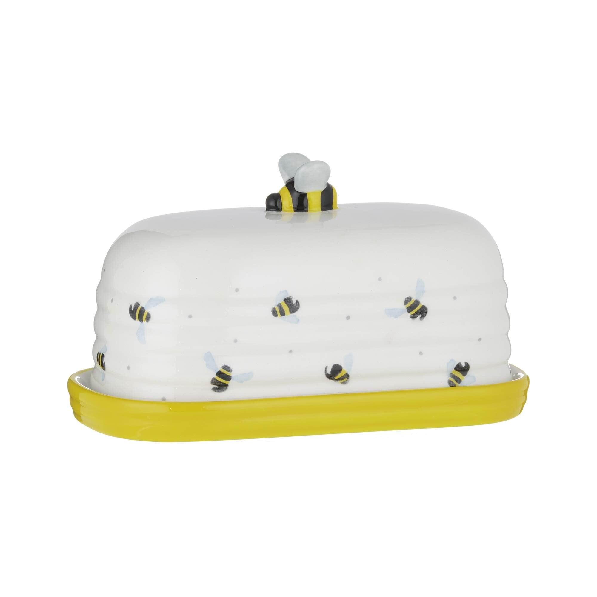 Price & Kensington Sweet Bee Butter Dish 9.6x17.6x10cm Butter Dishes The Cooks Kitchen 