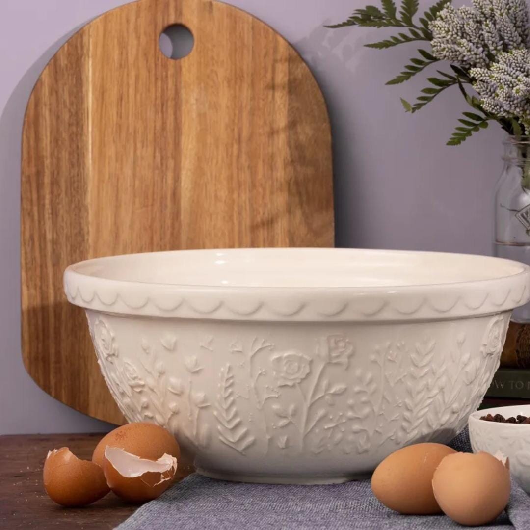 Mason Cash - In The Meadow Rose Mixing Bowl 29cm/4l Cream Mixing Bowls The Cooks Kitchen 