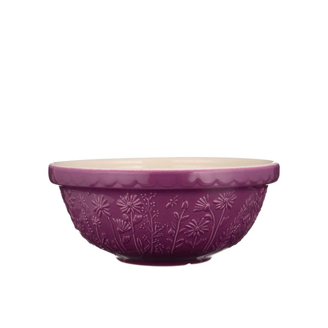 Mason Cash - In The Meadow Daisy Mixing Bowl 26cm/2.7l Purple Mixing Bowls The Cooks Kitchen 