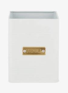 Typhoon Square Utensil Pot 1.5l White Cutlery & Utensil Storage The Cooks Kitchen 