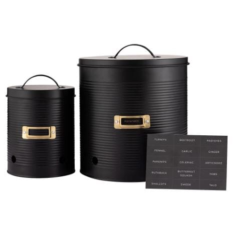 Typhoon Otto Root Vegetable Set 2.2/7.4l Black Fruit & Vegetable Storage The Cooks Kitchen 
