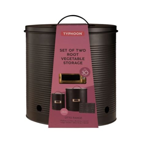 Typhoon Otto Root Vegetable Set 2.2/7.4l Black Fruit & Vegetable Storage The Cooks Kitchen 