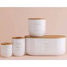 Typhoon Eden Bread Bin 6l White Bread & Butter Storage The Cooks Kitchen 