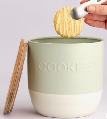 Typhoon Oben Cookie Storage 2.3l Green Biscuit Barrels & Tins The Cooks Kitchen 