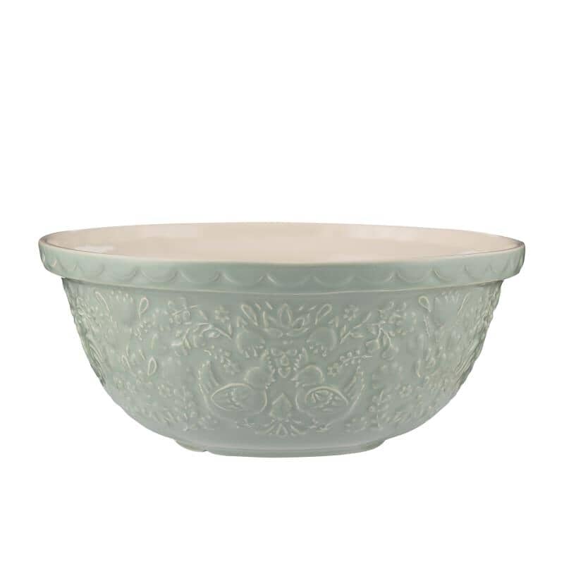 Mason Cash Home To Roost Mixing Bowl Green 29cm/4l Mixing Bowls & Pudding Bowls The Cooks Kitchen 