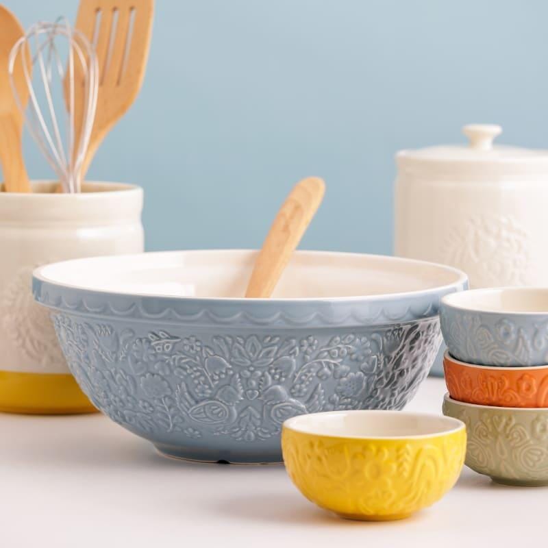 Mason Cash Home To Roost Mixing Bowl Blue 26cm/2.7l Mixing Bowls & Pudding Bowls The Cooks Kitchen 
