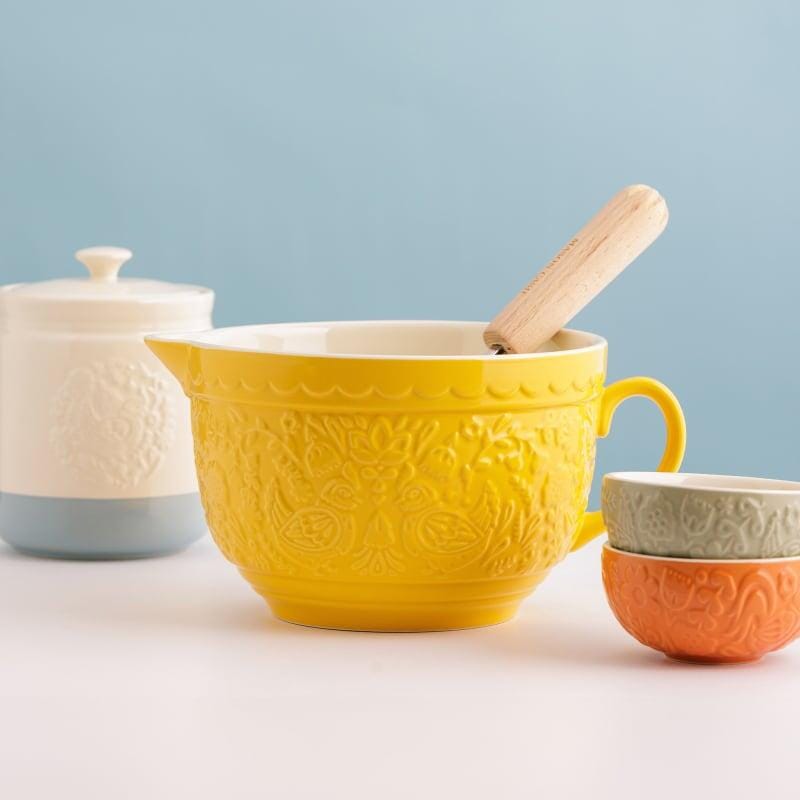 Mason Cash Home To Roost Batter Bowl 1.9l - Yellow Mixing Bowls & Pudding Bowls The Cooks Kitchen 