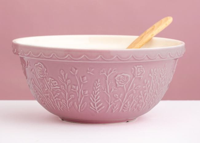 Mason Cash - In The Meadow - Pink Rose Mixing Bowl 29cm Mixing Bowls & Pudding Bowls The Cooks Kitchen 