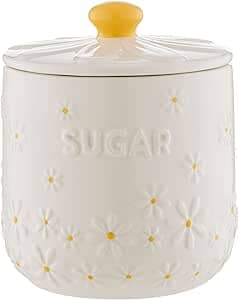 Price & Kensington Daisy Sugar Jar Ceramic Hand Painted Flower 700ml Sugar, Coffee & Tea The Cooks Kitchen 