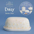 Price & Kensington Daisy Butter Dish Ceramic Hand Painted Flower Embossed White Bread & Butter Storage The Cooks Kitchen 