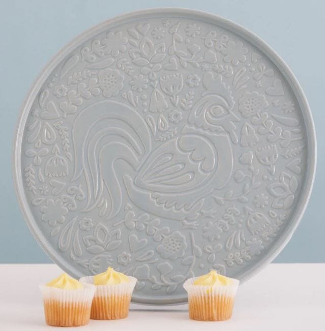 Mason Cash Home To Roost Round Platter 30cm - Smoky Blue Platters & Bowls The Cooks Kitchen 