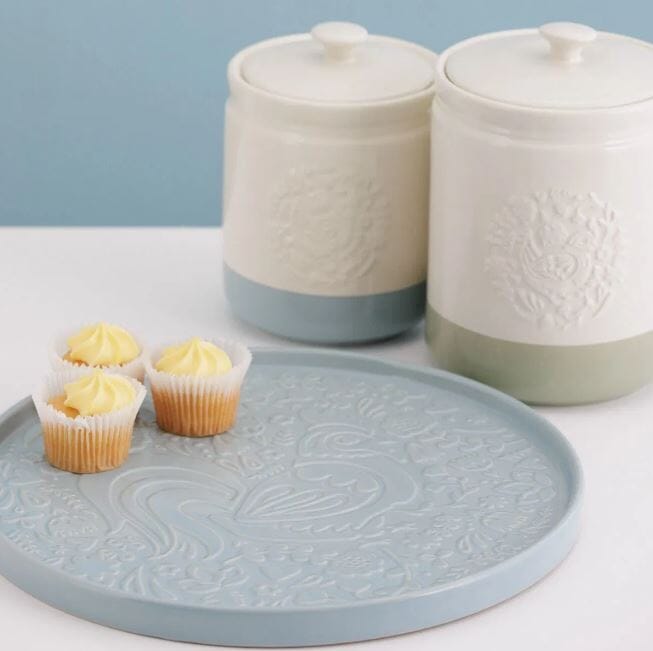 Mason Cash Home To Roost Round Platter 30cm - Smoky Blue Platters & Bowls The Cooks Kitchen 