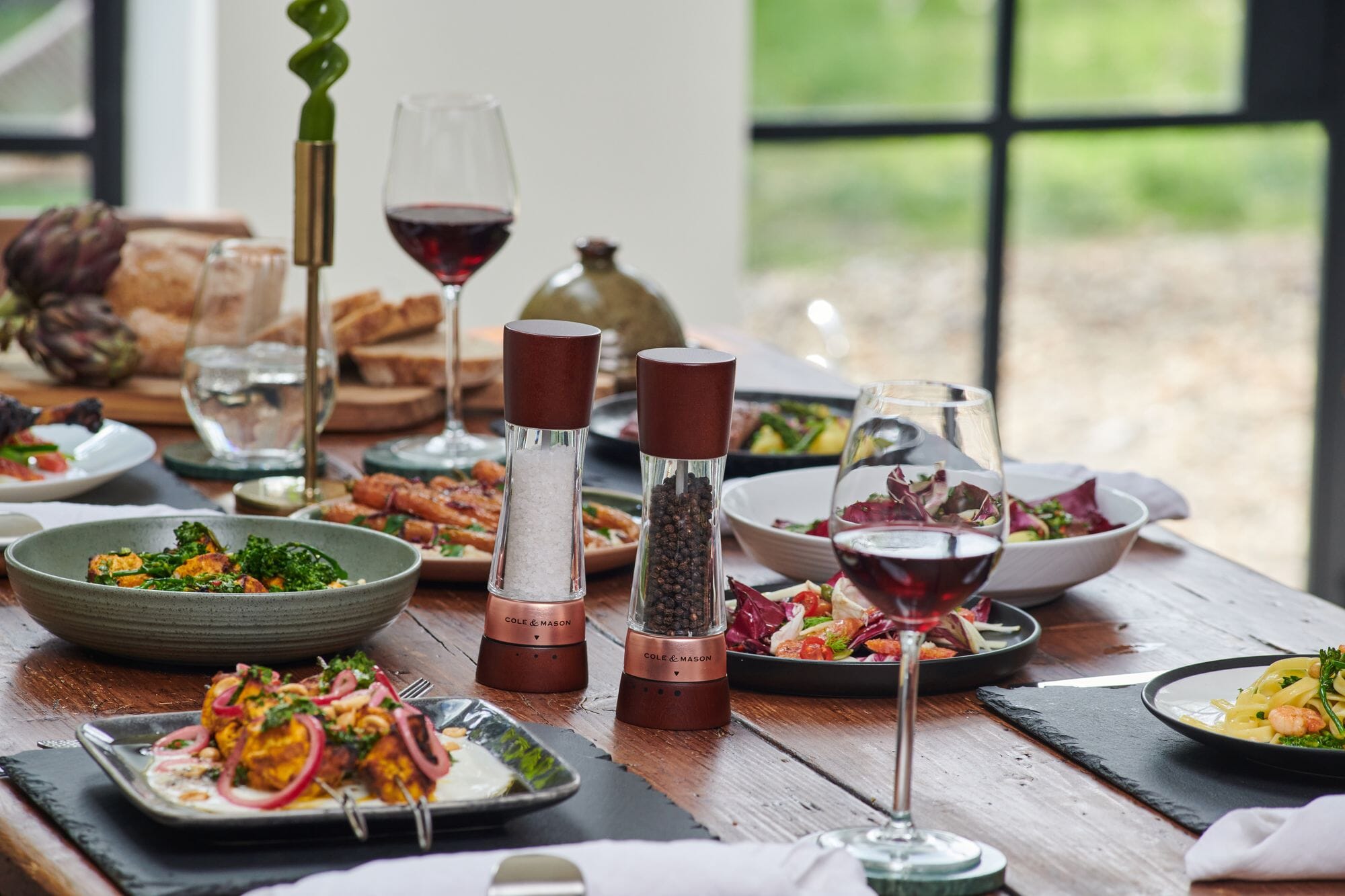 Cole & Mason Derwent Mills Chestnut Rose Gold Gift Set Salt & Pepper Grinders & Mills The Cooks Kitchen 