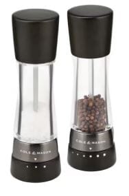Cole & Mason Salt And Pepper Mill Derwent Wood Gift Set - Black Salt & Pepper Grinders & Mills The Cooks Kitchen 