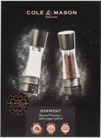 Cole & Mason Salt And Pepper Mill Derwent Wood Gift Set - Black Salt & Pepper Grinders & Mills The Cooks Kitchen 