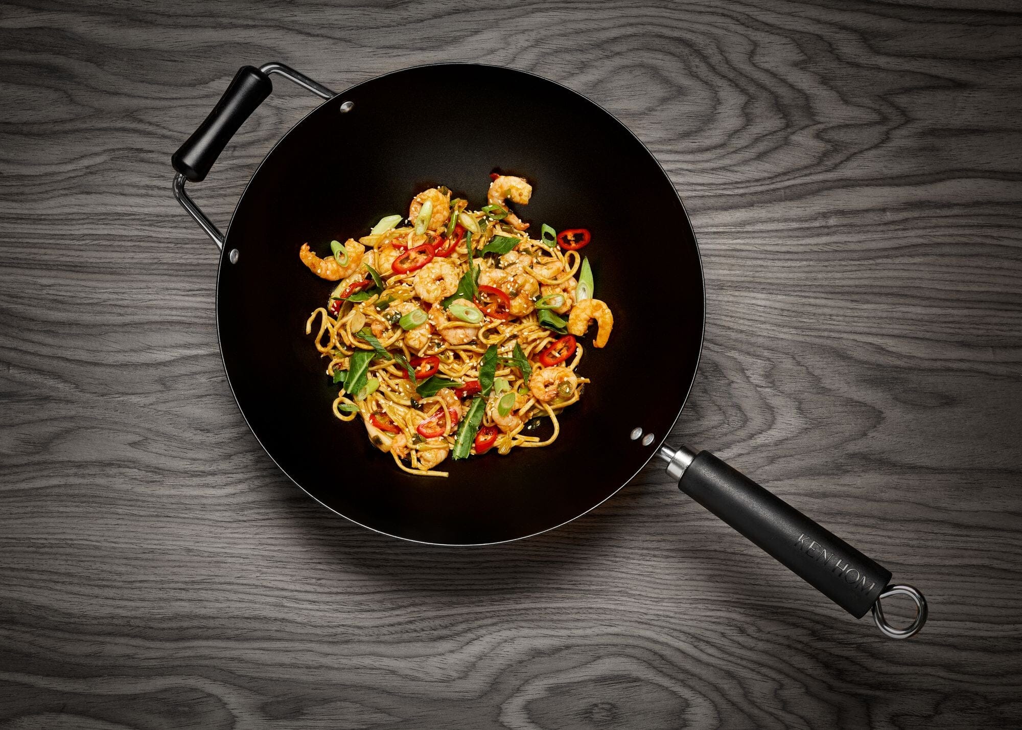 Ken Hom Excellence Non-stick Carbon Steel Wok 31cm Woks & Stirfrys The Cooks Kitchen 