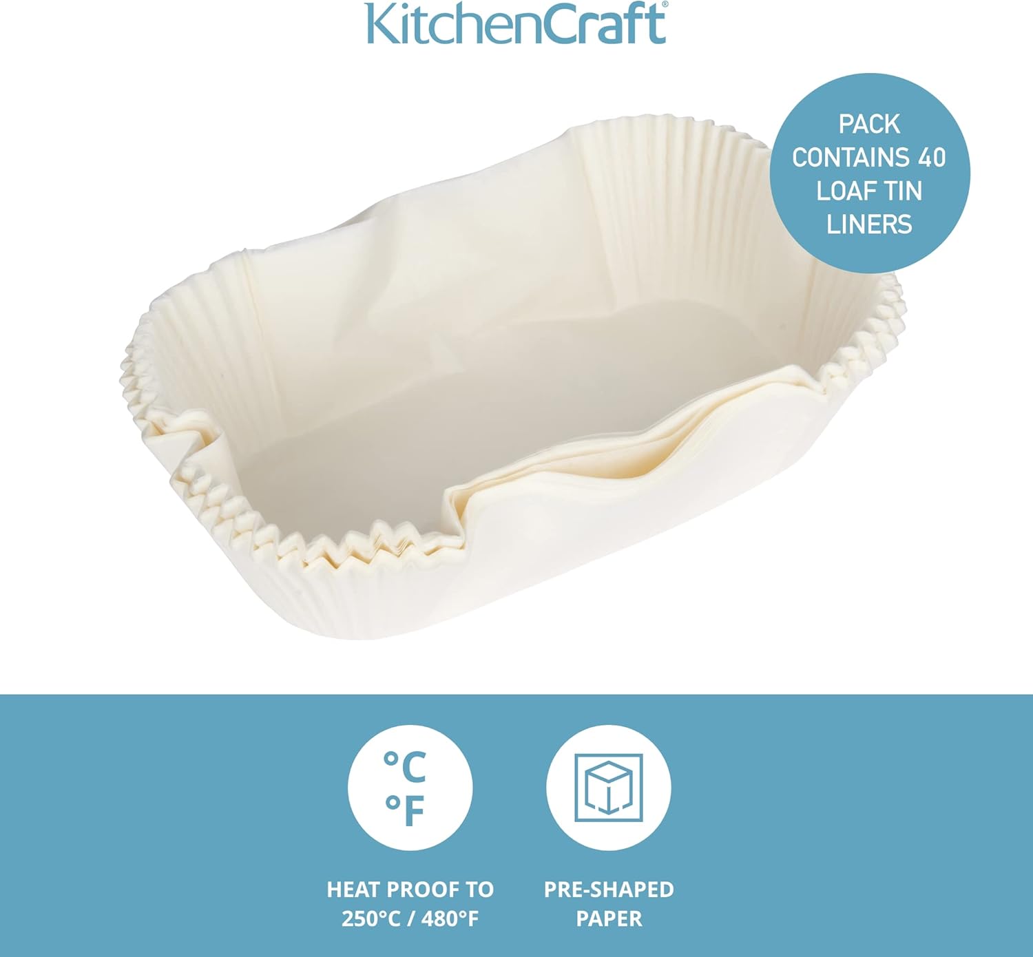 Mastercraft - Loaf Baking Tin Liners Pack Of 40 - 22cm
