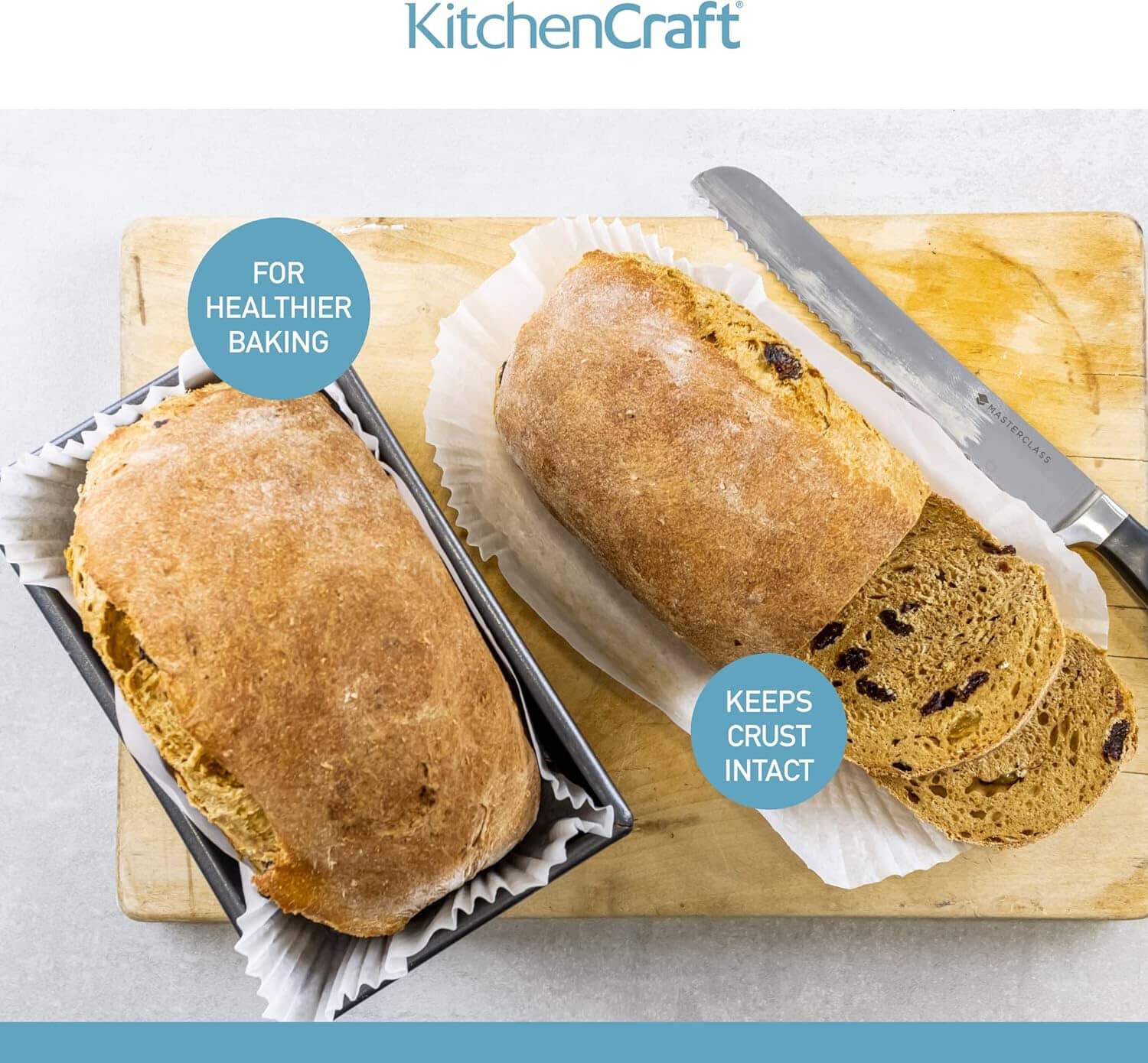 Mastercraft - Loaf Baking Tin Liners Pack Of 40 - 22cm Bakeware Accessories The Cooks Kitchen 