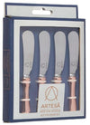 Artesa Butter Knife Set With Rose Gold Effect Set Of 4