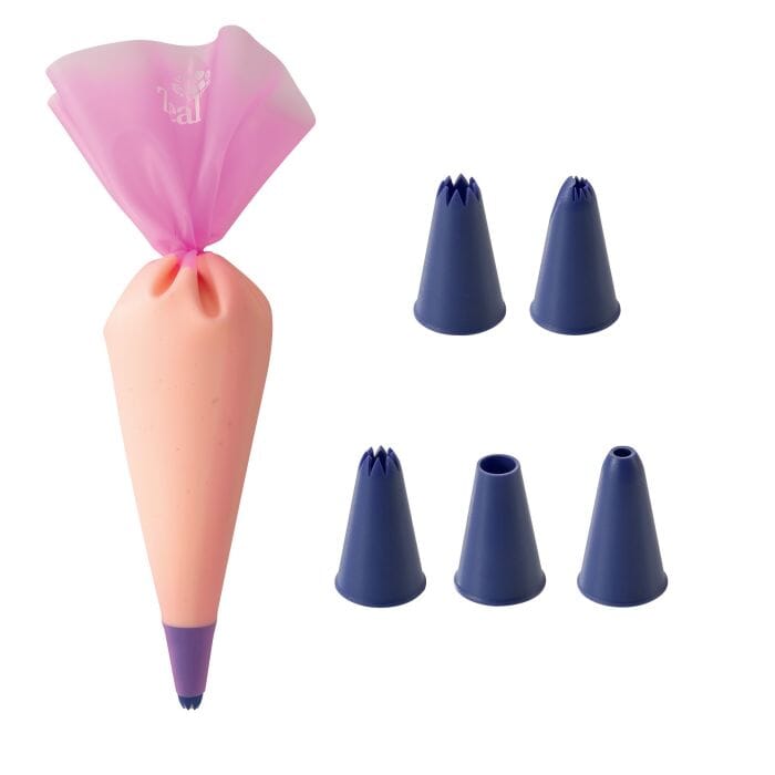 Zeal Silicone Baking Piping Set With 5 Nozzles Piping Tip Sets The Cooks Kitchen 