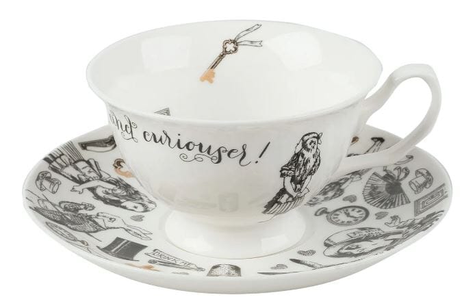 Mikasa X Victoria And Albert Alice In Wonderland Cup And Saucer 210ml Mugs - Cups & Saucers The Cooks Kitchen 