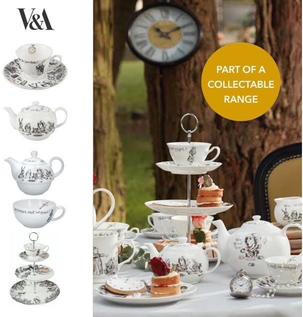 Mikasa X Victoria And Albert Alice In Wonderland Cup And Saucer 210ml Mugs - Cups & Saucers The Cooks Kitchen 