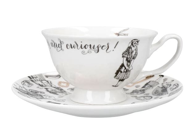 Mikasa X Victoria And Albert Alice In Wonderland Cup And Saucer 210ml Mugs - Cups & Saucers The Cooks Kitchen 