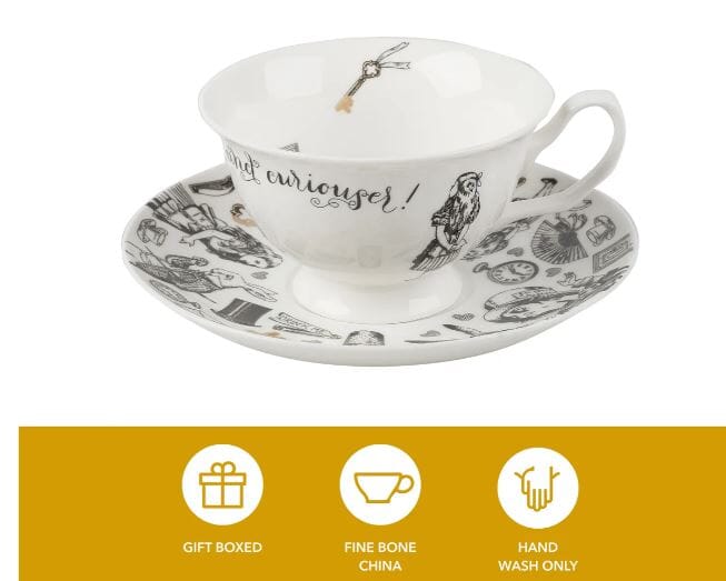 Mikasa X Victoria And Albert Alice In Wonderland Cup And Saucer 210ml Mugs - Cups & Saucers The Cooks Kitchen 