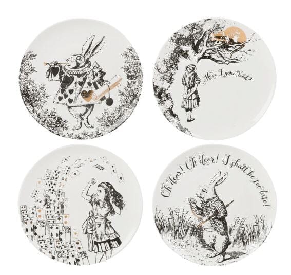 Mikasa X Victoria And Albert Alice In Wonderland Set Of 4 Side Plates Side Plates The Cooks Kitchen 