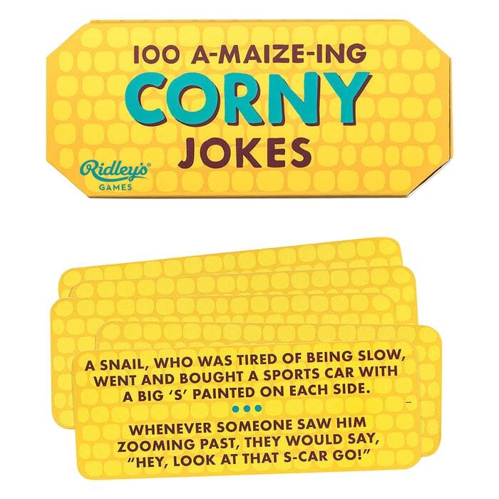 Ridleys 100 Corny Jokes Yellow 13x6x3.5cm Novelty Gifts The Cooks Kitchen 