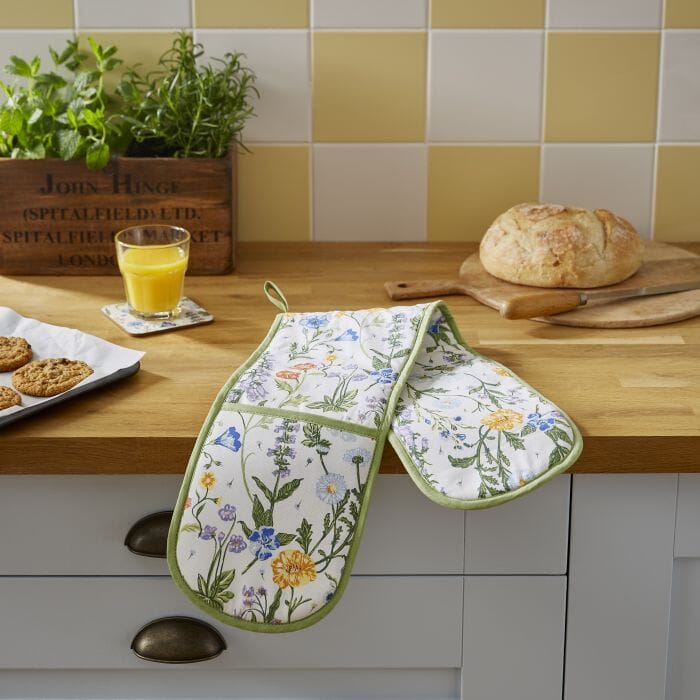 Ulster Weavers Cottage Garden Double Oven Glove Mitts & Gloves The Cooks Kitchen 