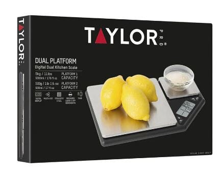 Taylor Pro Plastic Dual Platform Digital Kitchen Scale 5kg/500g Scales The Cooks Kitchen 