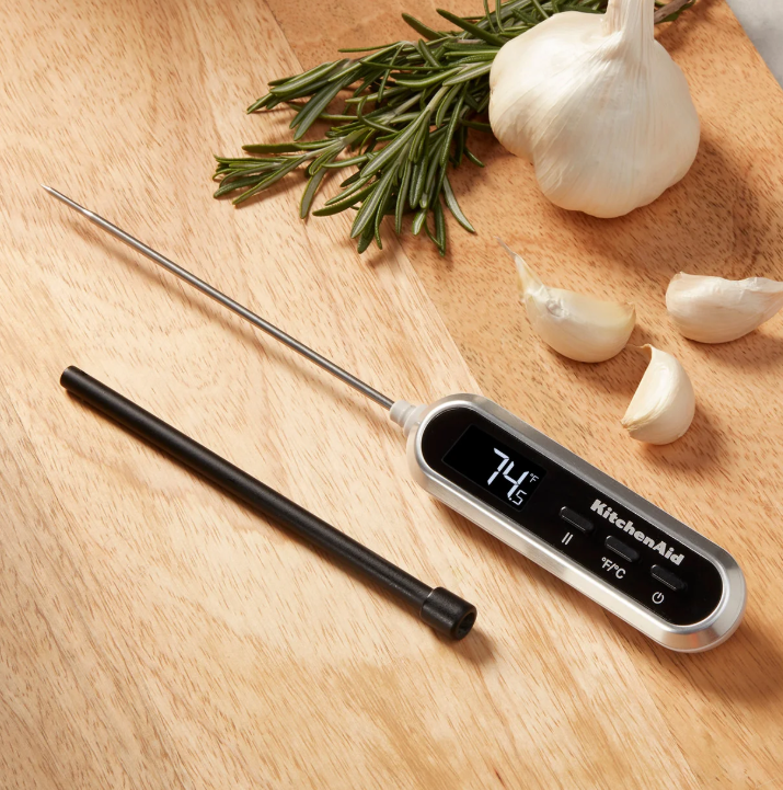 Kitchenaid Backlit Digital Instant Kitchen Thermometer, -20° To 250°c Range In Black
