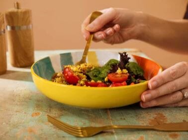 Mikasa Coupe Pasta Dinner Bowl 21cm - Yellow Abstract Bowls The Cooks Kitchen 
