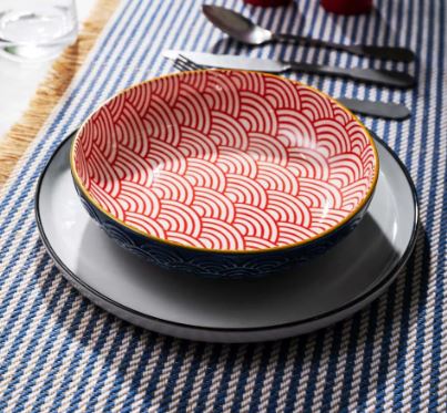 Mikasa Coupe Pasta Dinner Bowl 21cm  - Blue Arc
