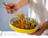 Mikasa Coupe Pasta Dinner Bowl 21cm - Yellow Blue Geometric Bowls The Cooks Kitchen 