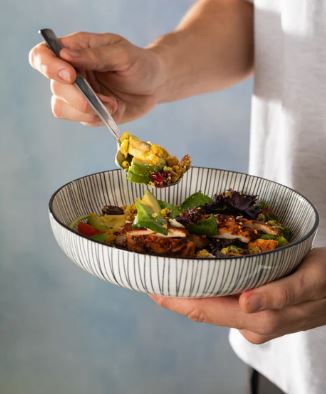 Mikasa Coupe Pasta Dinner Bowl 21cm - Black Stripe