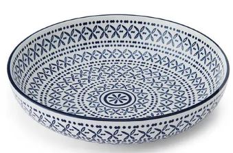 Mikasa 21cm Coupe Pasta Bowl -  Blue Mediterranean