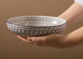 Mikasa 21cm Coupe Pasta Bowl -  Blue Mediterranean
