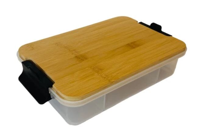 Farberware Snackle Box With 7 Snack Dividers And Bamboo Lid 20x33cm Snackle Box The Cooks Kitchen 