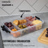 Farberware Snackle Box With 7 Snack Dividers And Bamboo Lid 20x33cm