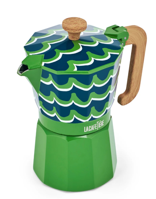 La Cafetière Venice Aluminium Espresso Maker 6 Cup / 290ml (cyan Tides)