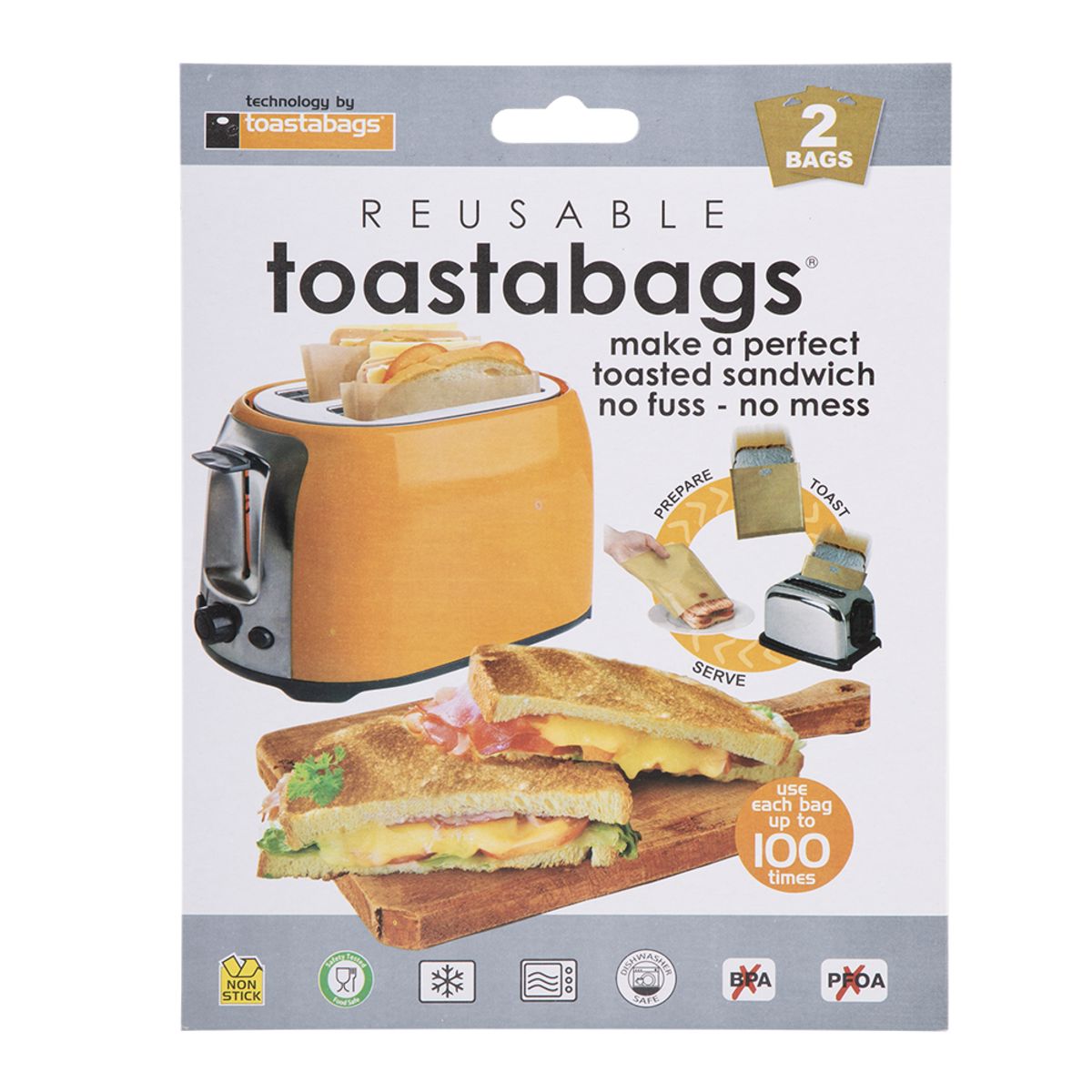 Toastabags Gold Reusable Toast Maker Set Of 2 Misc - Food Preparation The Cooks Kitchen 