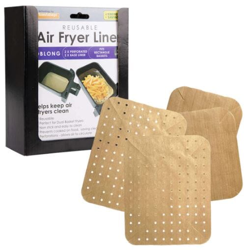 Toasta Bags Reusable Oblong Air Fryer Liners - Dual Pack Set Of 4 - Gold Air Fryer Accessories The Cooks Kitchen 
