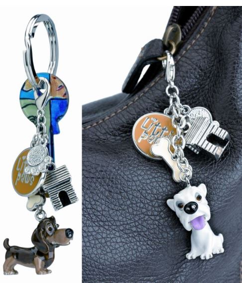 Tan Pug, Key Ring/bag Charm