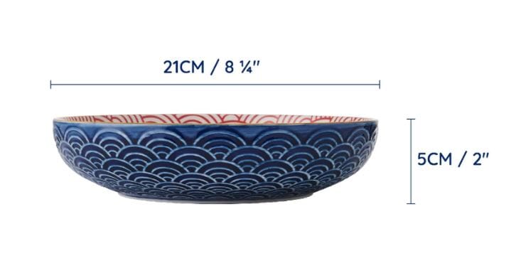 Mikasa Coupe Pasta Dinner Bowl 21cm - Blue Arc Bowls The Cooks Kitchen 
