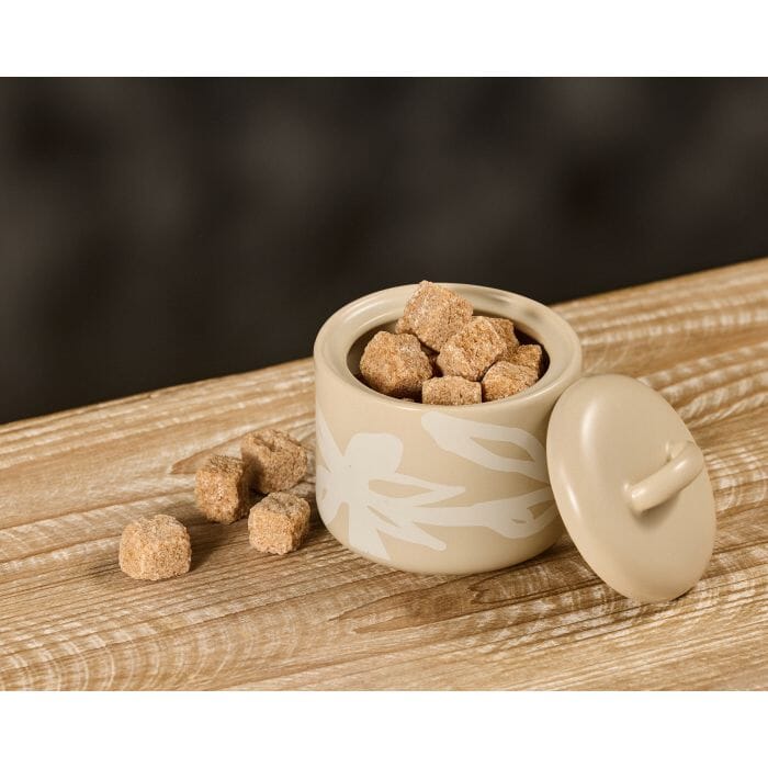 Leaf & Bean Freya Sugar Pot 9x9x8cm - Oat & White Sugar, Coffee & Tea The Cooks Kitchen 