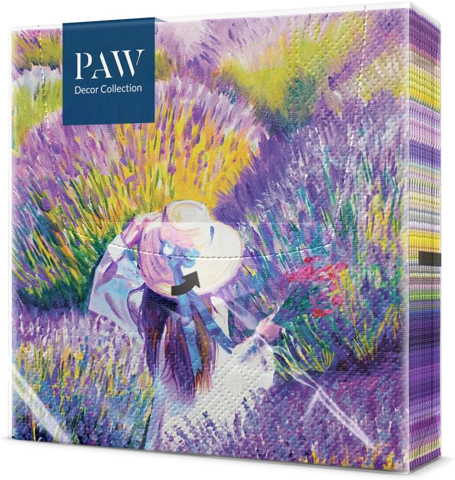 Paw Lunch Napkin 33cm Lavender Sunset